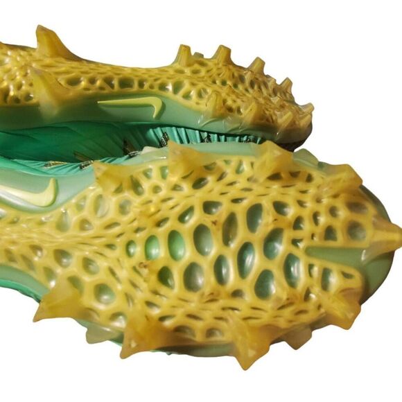 Nike Alpha Pro 2 Mid TD Men's Football Cleats Black Green Yellow 719927-010 Size - Picture 6 of 10